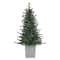 4.5ft. Pre-Lit Barcelona Blue Spruce Artificial Christmas Tree in Pot, Warm White LED Lights